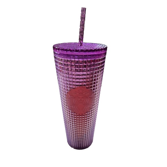 Starbucks Other - Starbucks Summer 2021 Purple & Red Ombre 24 oz Grid Venti Cold Cup Tumbler